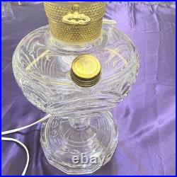 Vintage Hurricane Lamp Aladdin Washington Drape Electric Oil Parlor Uranium B-53