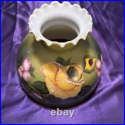 Vintage Hurricane Lamp Aladdin Washington Drape Electric Oil Parlor Uranium B-53