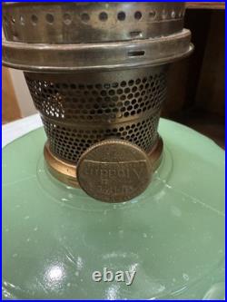 Vintage Jadeite Aladdin Oil Lamp Green