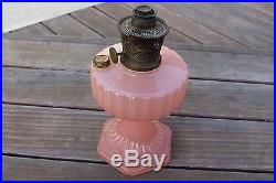 Vintage Mantle Nu-Type Aladdin Model B Oil Kerosene Rose Pink Glass Lamp Base