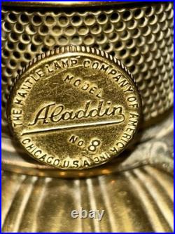 Vintage Model #8 Alladin by Mantel Lamp Company Of America Electrified Oil Lamp