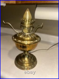 Vintage Model #8 Alladin by Mantel Lamp Company Of America Electrified Oil Lamp