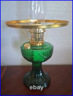 Vintage NEW Aladdin Emerald Green 2003 Lincoln Drape Oil Lamp & Signed shade NOS