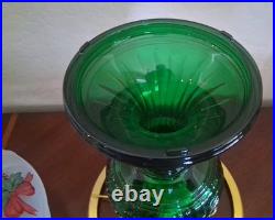 Vintage NEW Aladdin Emerald Green 2003 Lincoln Drape Oil Lamp & Signed shade NOS
