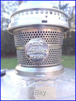 Vintage NOS Aladdin Model Mod C IND Brass Clear Glass Kerosene Lamp, NEVER USED