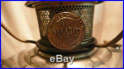 Vintage Nickel Brass Aladdin Mantle Lamp Model 12 Burner Kerosene/Oil