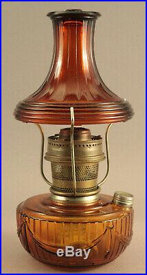 Vintage Old Aladdin J Kerosene Lamp w Model 23 Burner Great Color
