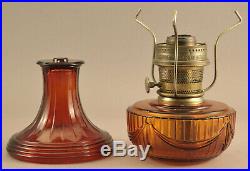 Vintage Old Aladdin J Kerosene Lamp w Model 23 Burner Great Color