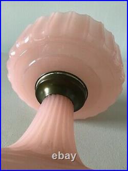 Vintage Original ALADDIN Pink Corinthian Lamp Base NICE! MINT