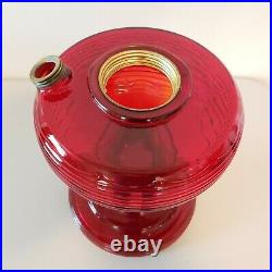Vintage Original ALADDIN RED BEEHIVE Lamp Base NICE! READ