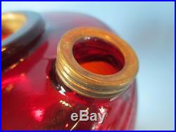 Vintage Original Aladdin B-83 Ruby Red Beehive Kerosene Oil Lamp Excellent