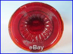 Vintage Original Aladdin B-83 Ruby Red Beehive Kerosene Oil Lamp Excellent