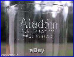 Vintage Original Aladdin Clear Glass Kerosene Oil Lamp LOX-ON CHIMNEY 3 Line NR