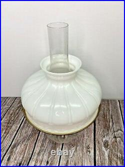 Vintage Original Aladdin Kerosene Oil Lamp Model #23 With Chimney & Glass Shade