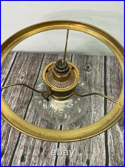 Vintage Original Aladdin Kerosene Oil Lamp Model #23 With Chimney & Glass Shade
