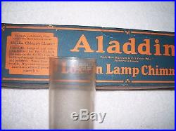 Vintage Original Aladdin Lox-On Oil Lamp 12 1/2 Chimney in Box fits Model 12
