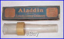 Vintage Original Aladdin Lox-On Oil Lamp 12 1/2 Chimney in Box fits Model 12