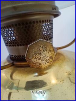 Vintage Original Aladdin Oil Lamp Model 23 with Shade