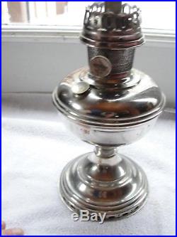 Vintage Original Used Aladdin No. 9 Nickel Plated Oil Kerosene Lamp Nice Finish