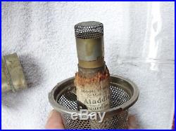 Vintage Original Used Aladdin No. 9 Nickel Plated Oil Kerosene Lamp Nice Finish