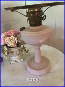 Vintage Pink Aladdin Lincoln Drape Oil Lamp