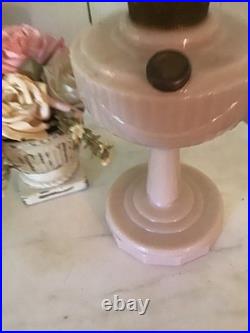 Vintage Pink Aladdin Lincoln Drape Oil Lamp