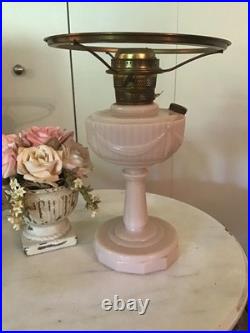 Vintage Pink Aladdin Lincoln Drape Oil Lamp
