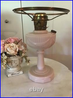 Vintage Pink Aladdin Lincoln Drape Oil Lamp