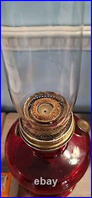 Vintage RUBY ALADDIN BEEHIVE OIL LAMP 1937-1938 MODEL B Original