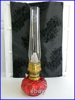 Vintage Red Aladdin Shelf Oil Kerosene LampSigned on Chimney too! A real Beauty