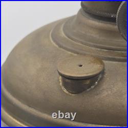 Vintage SR&Co Bright As Day Aladdin Brass Kerosene Lamp With Glass Chute