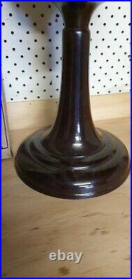 Vintage SUPER ALADDIN Bakelite Kerosene Oil Pedestal Lamp & Chimney orig. Box