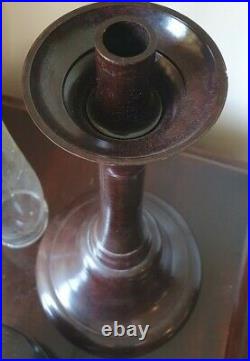 Vintage SUPER ALADDIN Bakelite Kerosene Oil Pedestal Lamp with Chimney