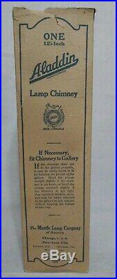 Vintage Scarce 1908 12 1/2 Early Aladdin Oil Kerosene Lamp Chimney With Box LOOK