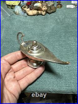 Vintage Sterling Silver Aladdin Lamp