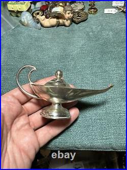 Vintage Sterling Silver Aladdin Lamp