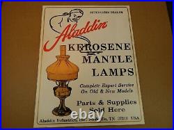 Vintage TRADE SIGN for ALADDIN Kerosene Lamps DEALER