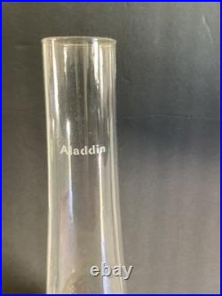 Vintage Washington Drape Clear Crystal Aladdin B53 GLOWS Font Burner & Chimney