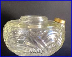 Vintage Washington Drape Clear Crystal Aladdin B53 GLOWS Font Burner & Chimney