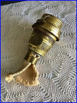 Vintage Washington Drape Clear Crystal Aladdin B53 GLOWS Font Burner & Chimney