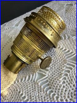 Vintage Washington Drape Clear Crystal Aladdin B53 GLOWS Font Burner & Chimney