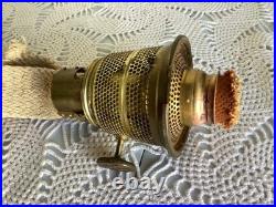 Vintage Washington Drape Clear Crystal Aladdin B53 GLOWS Font Burner & Chimney