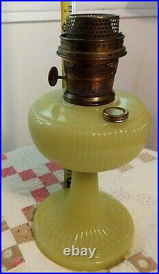 Vintage Yellow Vertique Aladdin Lamp with Burner