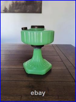 Vintage c. 1935 Aladdin Model B-111 Jadeite Apple Green Corinthian Oil Lamp