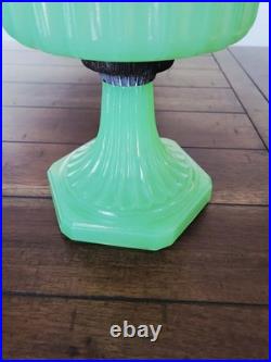 Vintage c. 1935 Aladdin Model B-111 Jadeite Apple Green Corinthian Oil Lamp