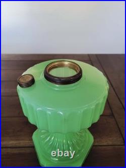 Vintage c. 1935 Aladdin Model B-111 Jadeite Apple Green Corinthian Oil Lamp