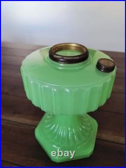 Vintage c. 1935 Aladdin Model B-111 Jadeite Apple Green Corinthian Oil Lamp