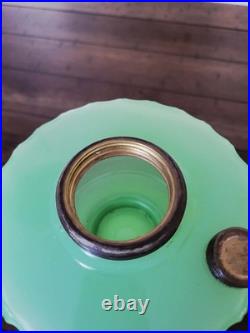 Vintage c. 1935 Aladdin Model B-111 Jadeite Apple Green Corinthian Oil Lamp