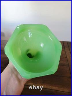 Vintage c. 1935 Aladdin Model B-111 Jadeite Apple Green Corinthian Oil Lamp