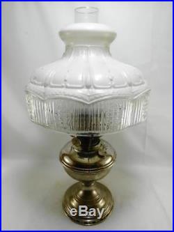 Vintage1920 ALADDIN Early No 9 Kerosene Table Lamp withORIGINAL 501 Shade